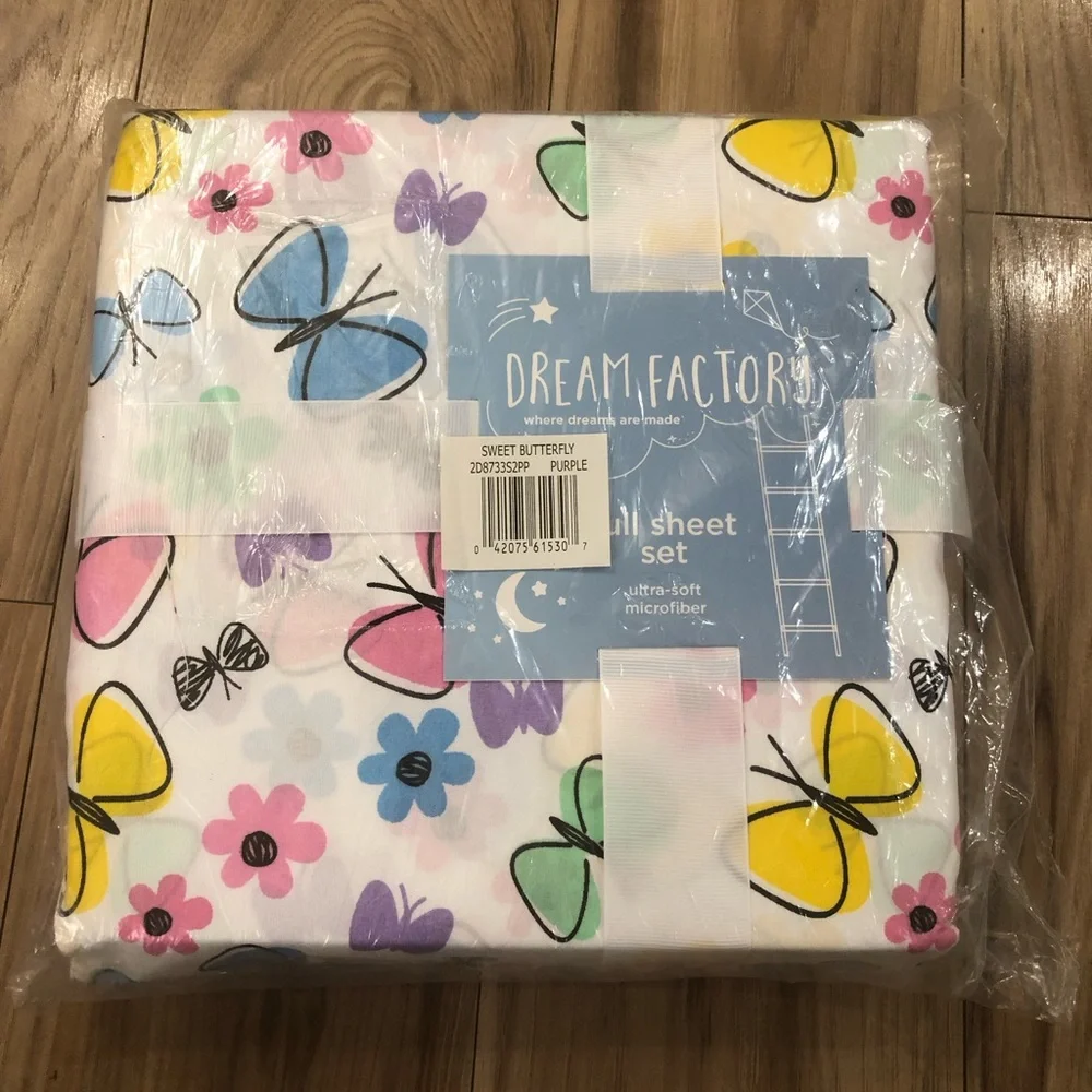 Dream Factory Sweet Butterfly Full Sheet Set